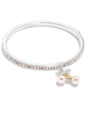 Coach Kisslock Cherry Pavé Bangle Bracelet